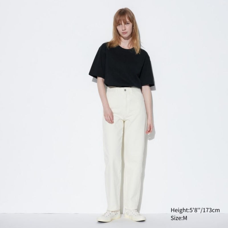T Shirts Uniqlo U Crew Neck Short-sleeve Femme Violette | 5562976
