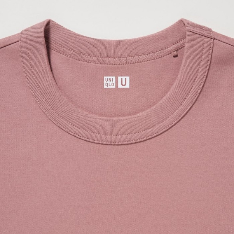 T Shirts Uniqlo U Crew Neck Short-sleeve Femme Jaune | 6735489