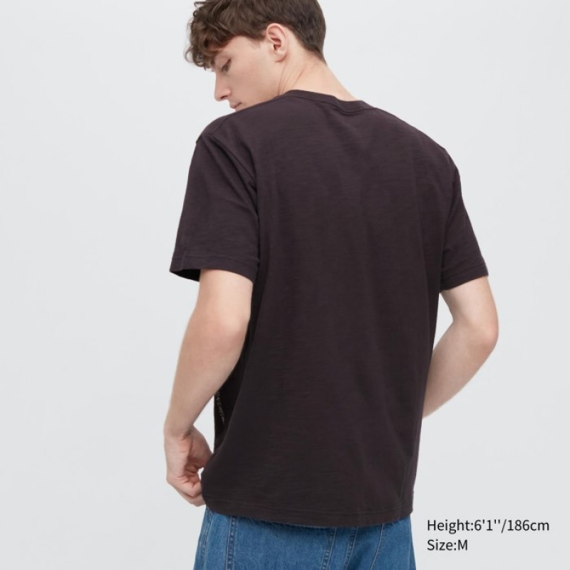 T Shirts Uniqlo Ukiyo-e UT Short-Sleeve Femme Marron | 3551427