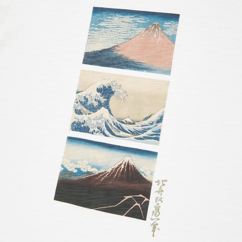 T Shirts Uniqlo Ukiyo-e Ut Short-sleeve Graphic Homme Blanche | 4123773