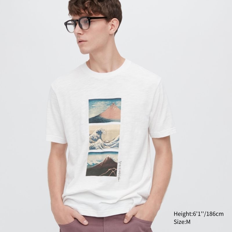 T Shirts Uniqlo Ukiyo-e Ut Short-sleeve Graphic Homme Blanche | 4123773