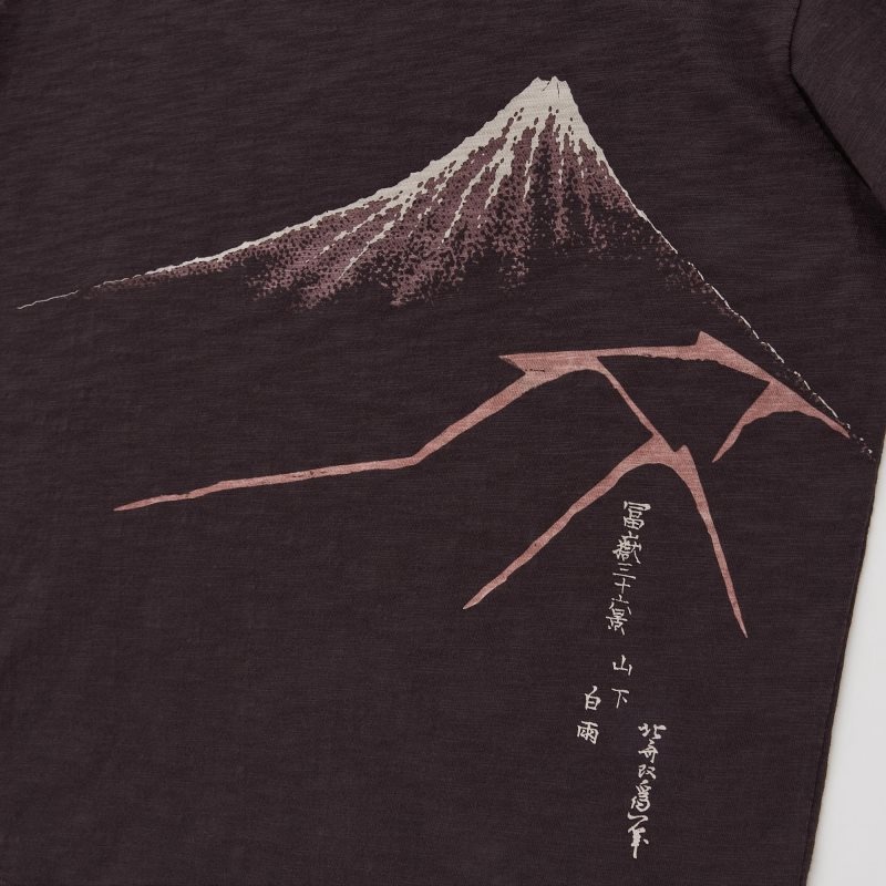 T Shirts Uniqlo Ukiyo-e Ut Short-sleeve Graphic Homme Chocolat | 7321172