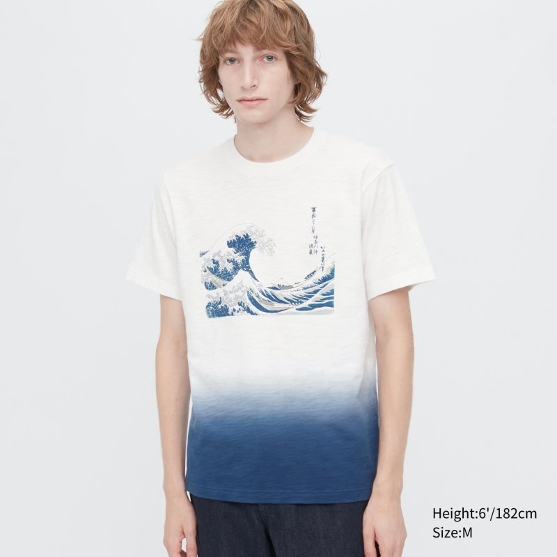T Shirts Uniqlo Ukiyo-e Ut Short-sleeve Graphic Homme Blanche | 2465547