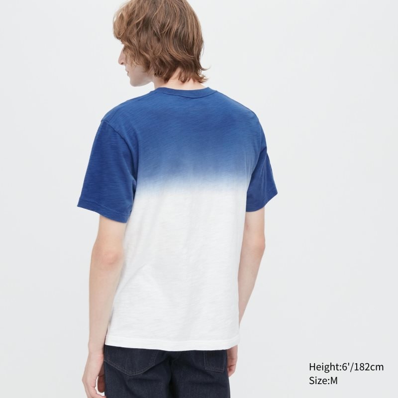 T Shirts Uniqlo Ukiyo-e Ut Short-sleeve Graphic Homme Bleu | 9068234