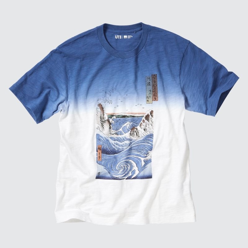 T Shirts Uniqlo Ukiyo-e Ut Short-sleeve Graphic Homme Bleu | 9068234