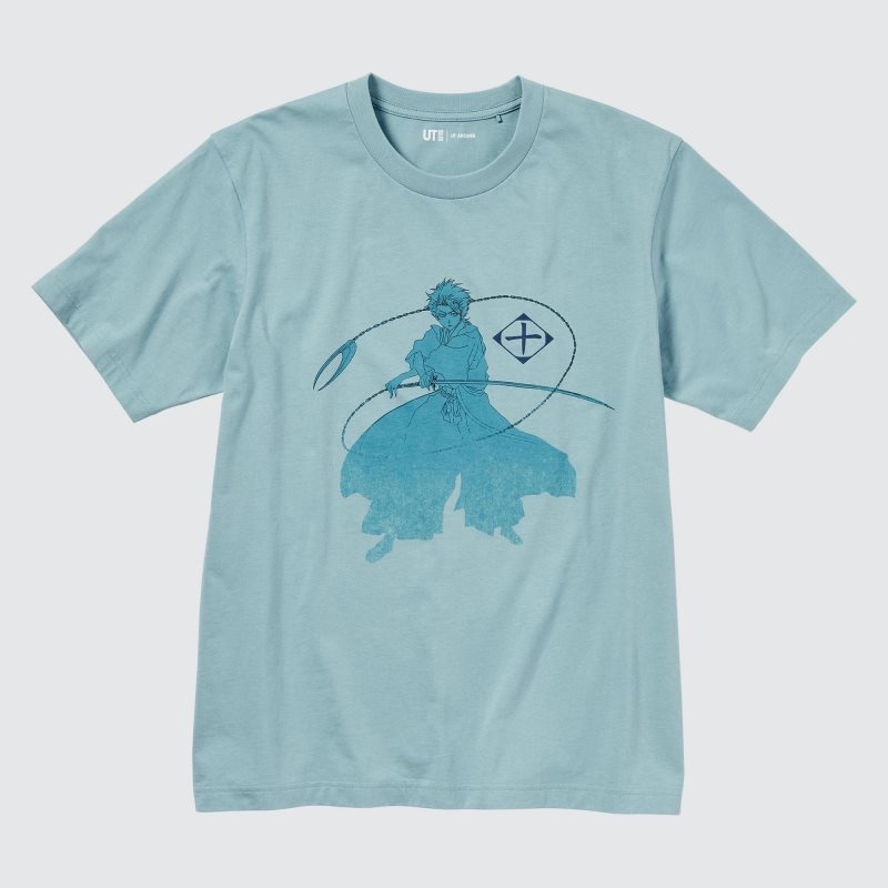 T Shirts Uniqlo Ut Archive Ut Bleach Short-sleeve Graphic Homme Bleu | 1424170