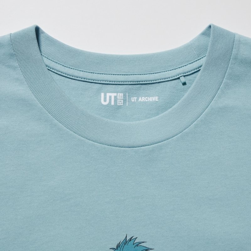 T Shirts Uniqlo Ut Archive Ut Bleach Short-sleeve Graphic Homme Bleu | 1424170