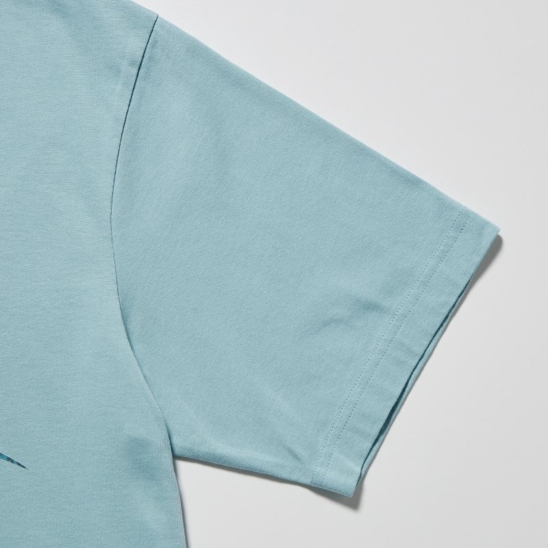 T Shirts Uniqlo Ut Archive Ut Bleach Short-sleeve Graphic Homme Bleu | 1424170