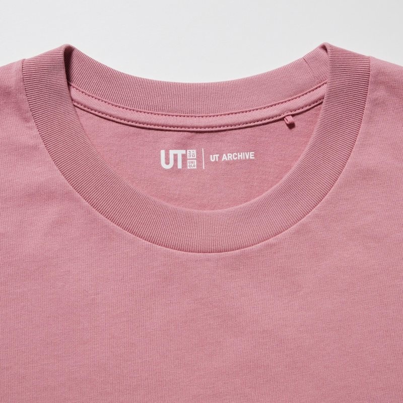 T Shirts Uniqlo Ut Archive Ut Bleach Short-sleeve Graphic Homme Rose | 4829219