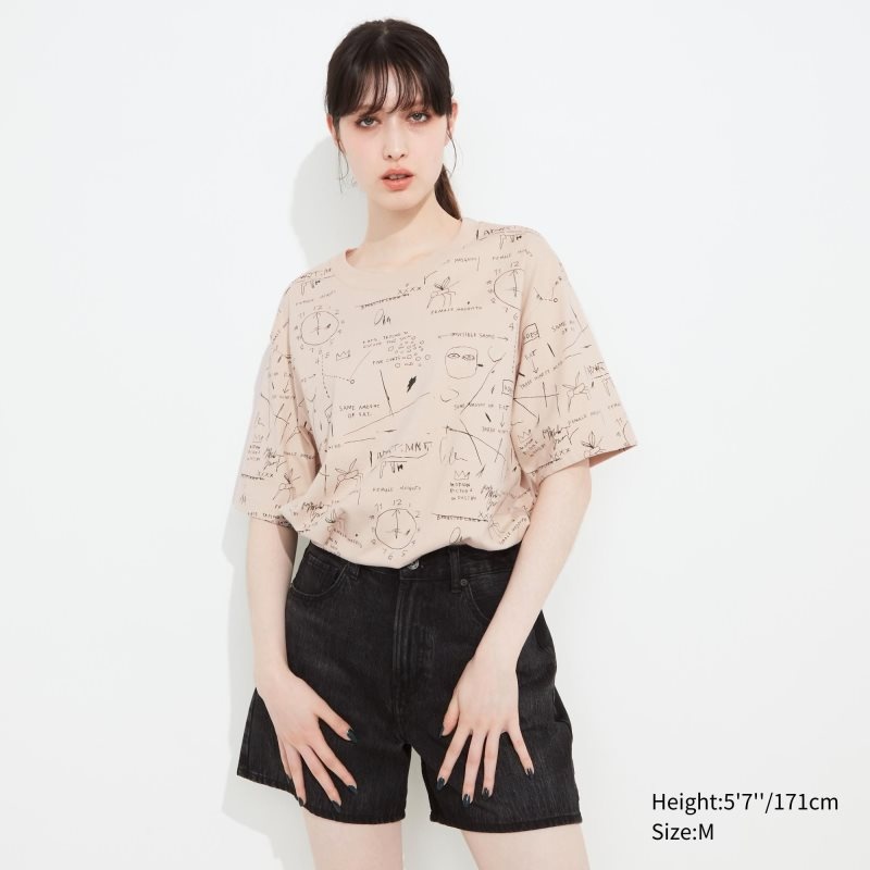 T Shirts Uniqlo Ut Archive Ut Short Sleeve Graphic Jean-michel Basquiat Homme Beige | 3635410