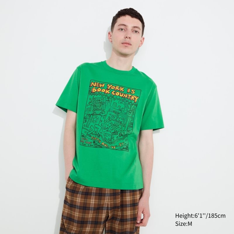 T Shirts Uniqlo Ut Archive Ut Short Sleeve Graphic Keith Haring Homme Vert | 2319255