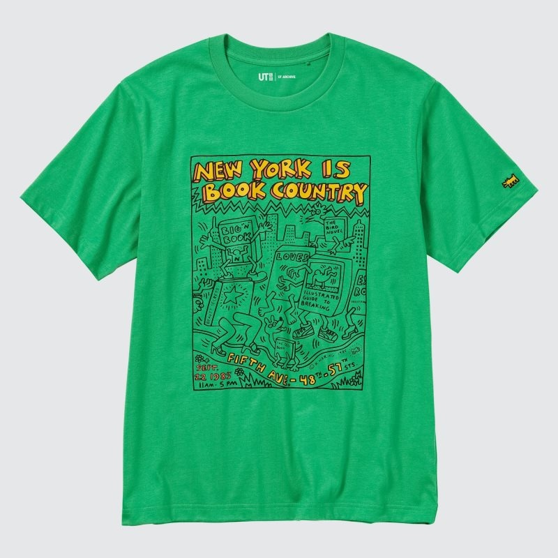T Shirts Uniqlo Ut Archive Ut Short Sleeve Graphic Keith Haring Homme Vert | 2319255
