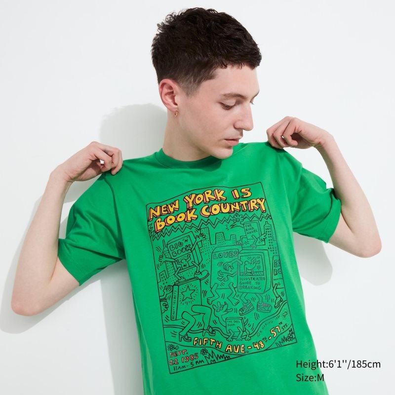 T Shirts Uniqlo Ut Archive Ut Short Sleeve Graphic Keith Haring Homme Vert | 2319255