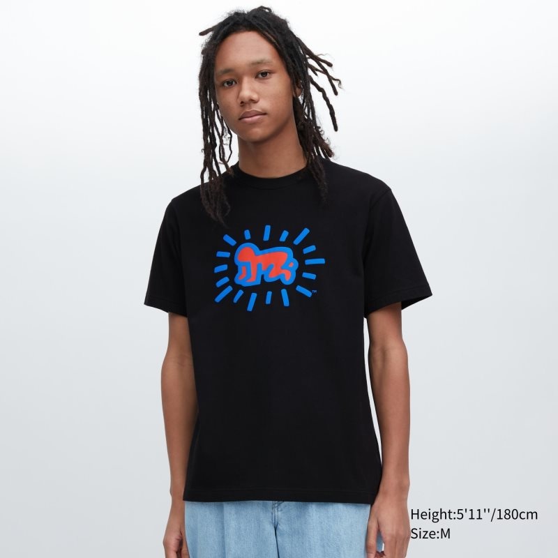 T Shirts Uniqlo Ut Archive Ut Short Sleeve Graphic Keith Haring Homme Noir | 7273603
