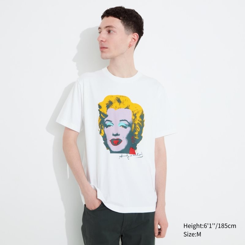 T Shirts Uniqlo Ut Archive Ut Short Sleeve Graphic Andy Warhol Homme Blanche | 230786