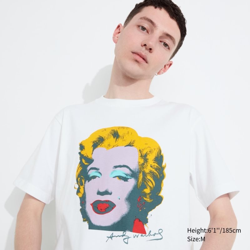 T Shirts Uniqlo Ut Archive Ut Short Sleeve Graphic Andy Warhol Homme Blanche | 230786