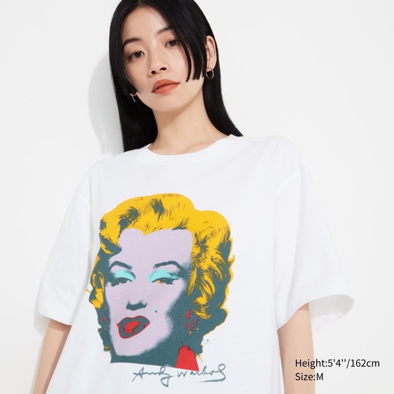 T Shirts Uniqlo Ut Archive Ut Short Sleeve Graphic Andy Warhol Homme Blanche | 2168796