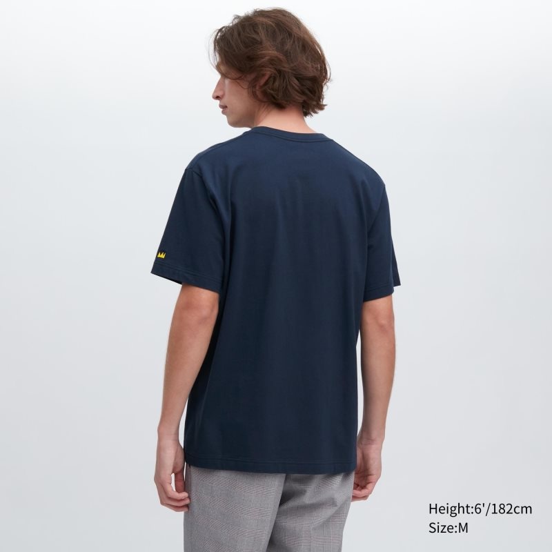 T Shirts Uniqlo Ut Archive Ut Short Sleeve Graphic Jean-michel Basquiat Homme Bleu Marine | 5557541
