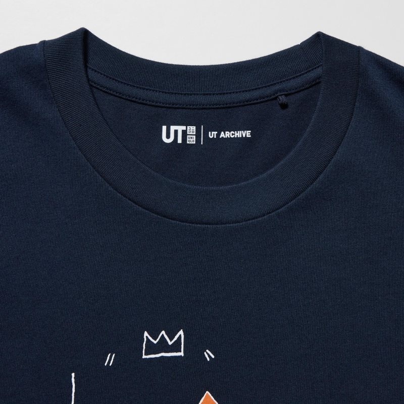 T Shirts Uniqlo Ut Archive Ut Short Sleeve Graphic Jean-michel Basquiat Homme Bleu Marine | 5557541