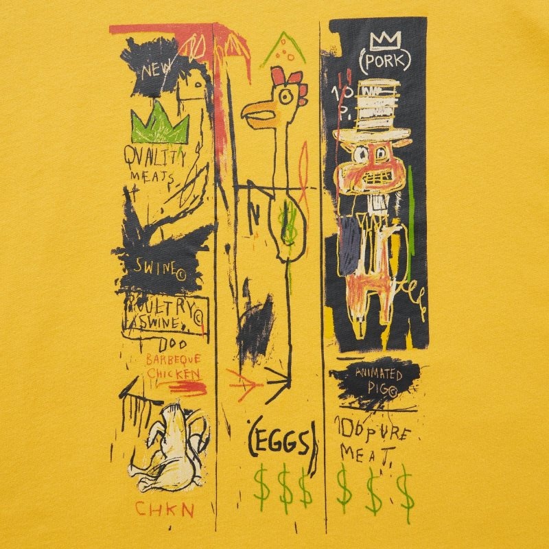 T Shirts Uniqlo Ut Archive Ut Short Sleeve Graphic Jean-michel Basquiat Homme Jaune | 6449958