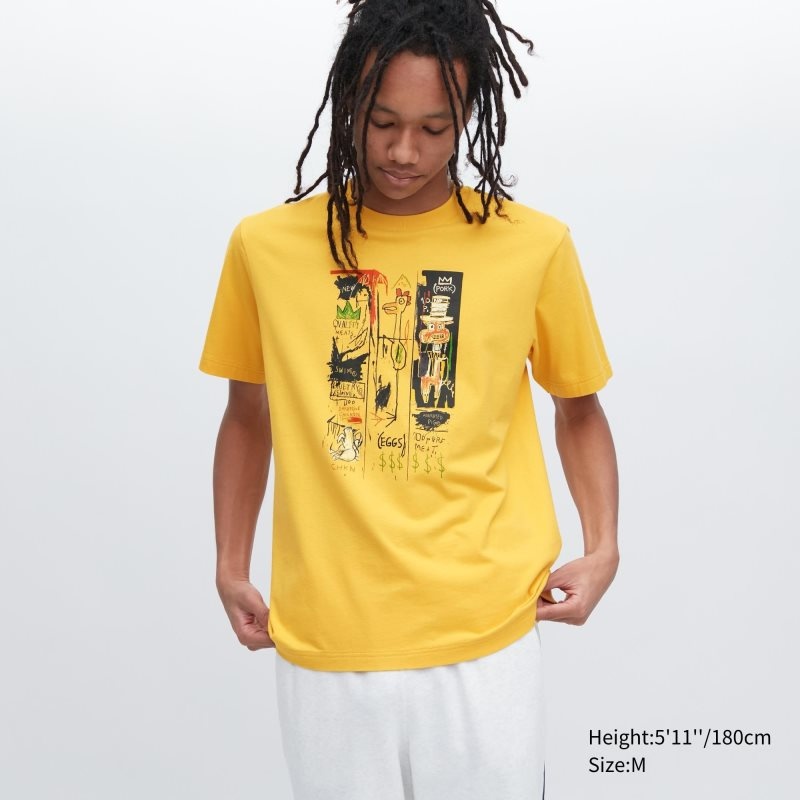 T Shirts Uniqlo Ut Archive Ut Short Sleeve Graphic Jean-michel Basquiat Homme Jaune | 6449958