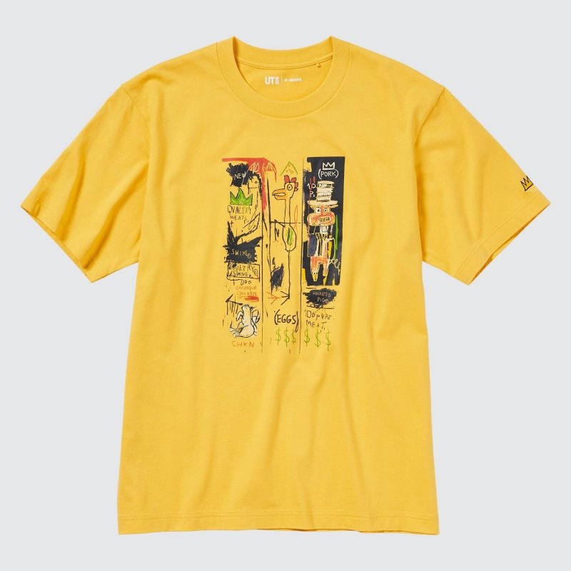 T Shirts Uniqlo Ut Archive Ut Short Sleeve Graphic Jean-michel Basquiat Homme Jaune | 6449958