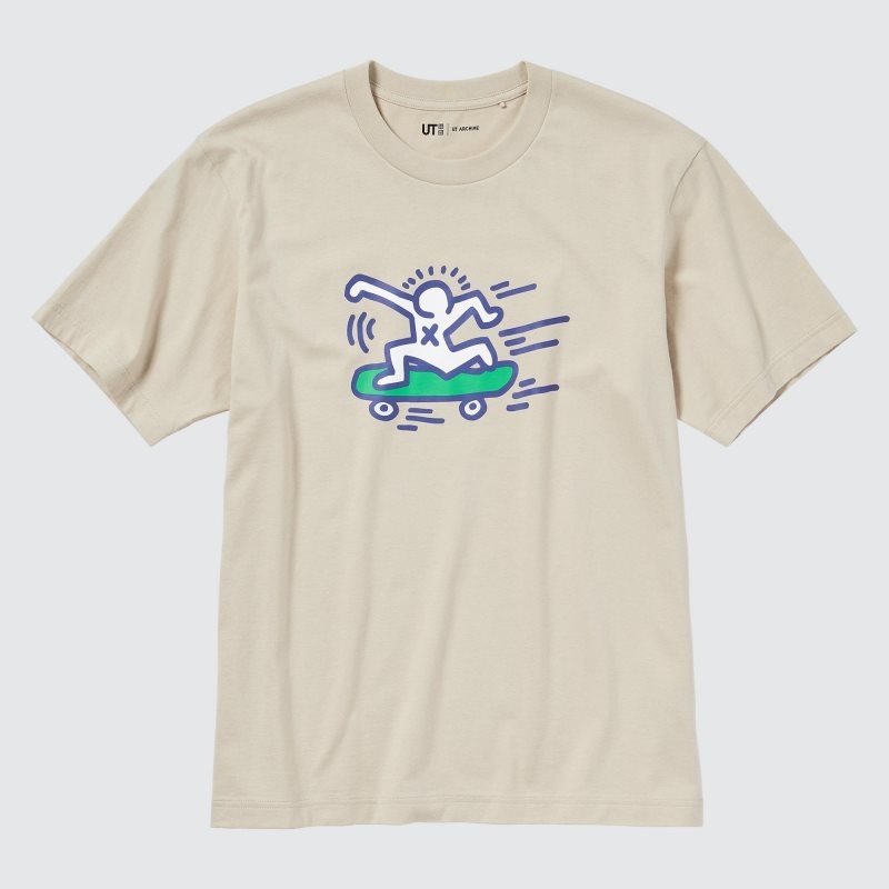 T Shirts Uniqlo Ut Archive Ut Short Sleeve Graphic Keith Haring Homme Beige | 973852