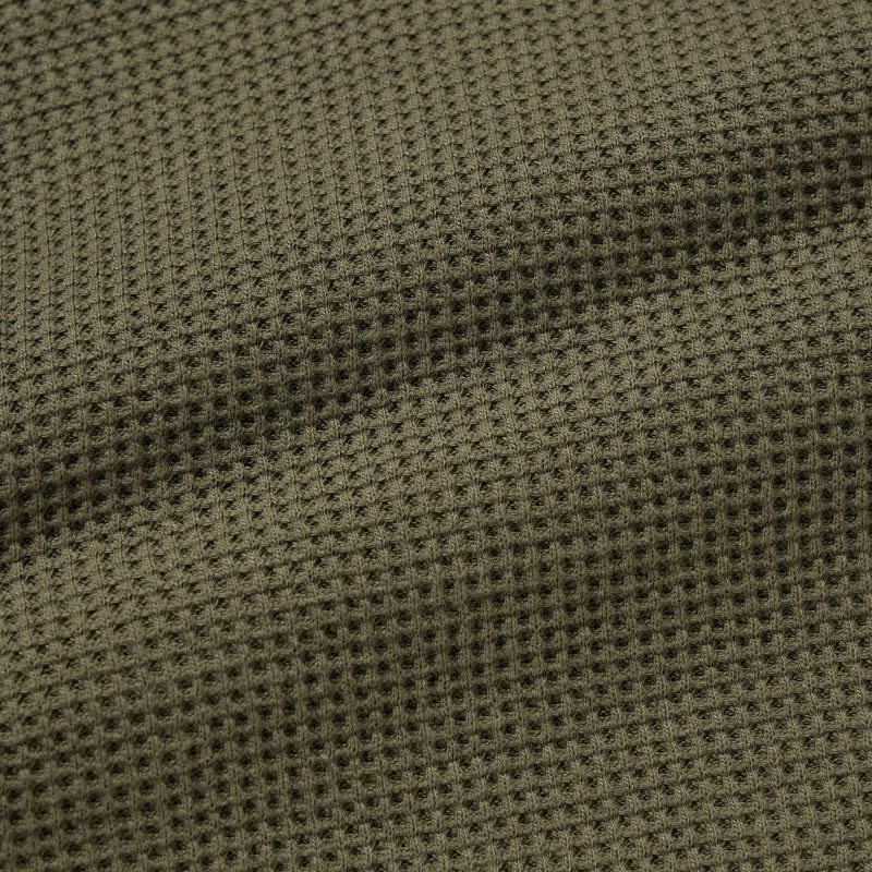 T Shirts Uniqlo Waffle Long-sleeve Henley Homme Vert | 4960231