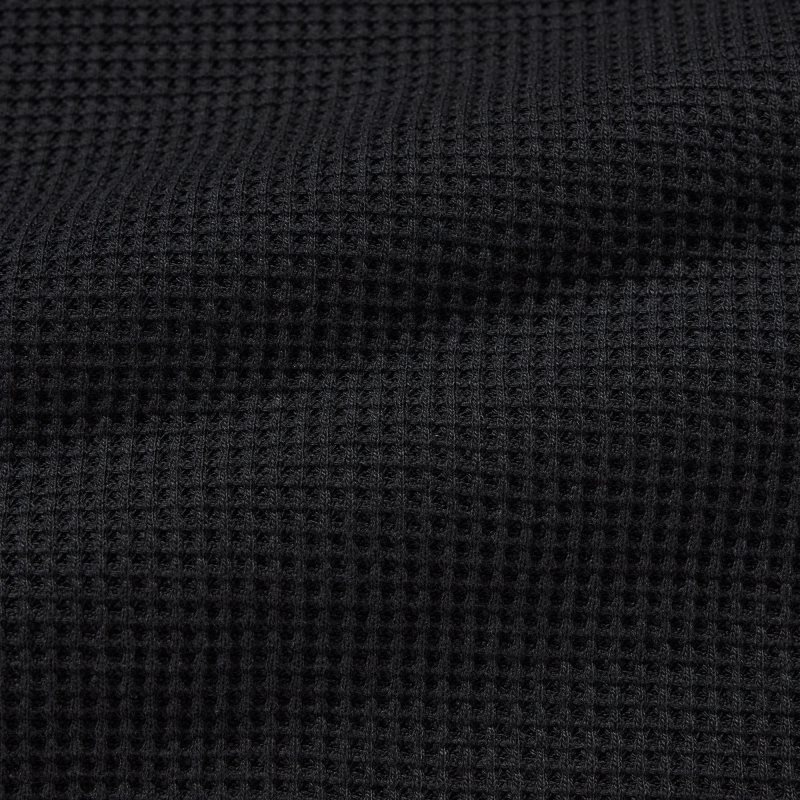 T Shirts Uniqlo Waffle Long-sleeve Henley Homme Noir | 9282570