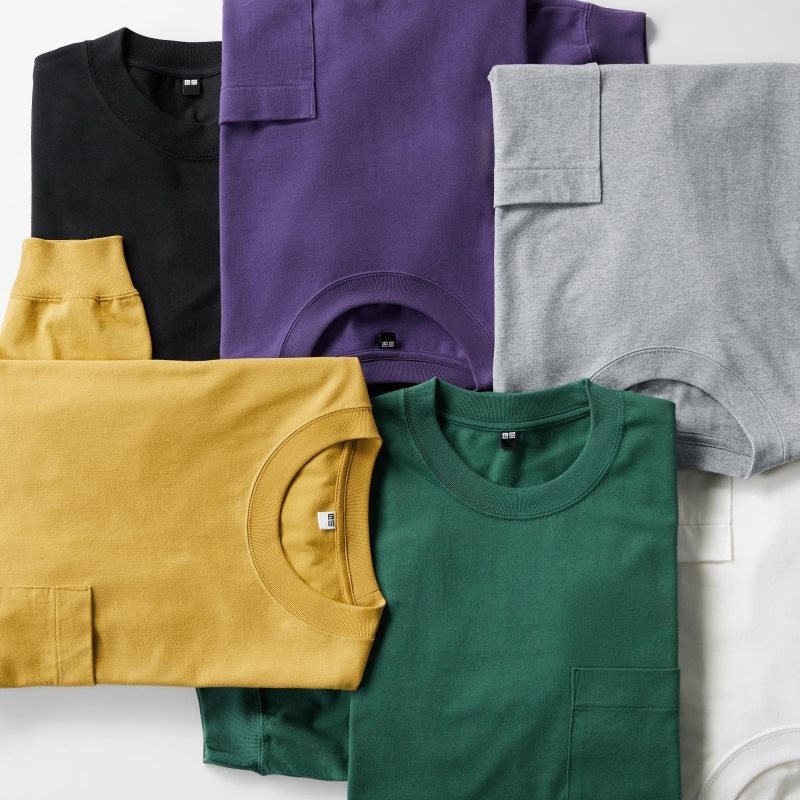 T Shirts Uniqlo Washed Cotton Crew Neck Long-sleeve Homme Blanche | 8507868