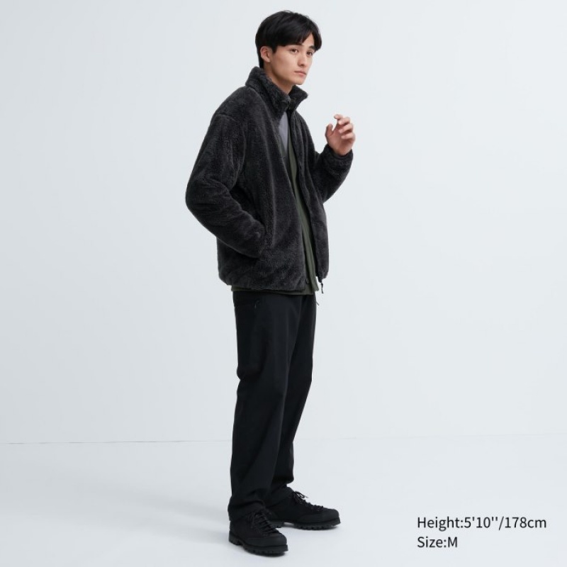 Toison Uniqlo Fluffy Yarn Full-Zip Femme Grise | 2239051