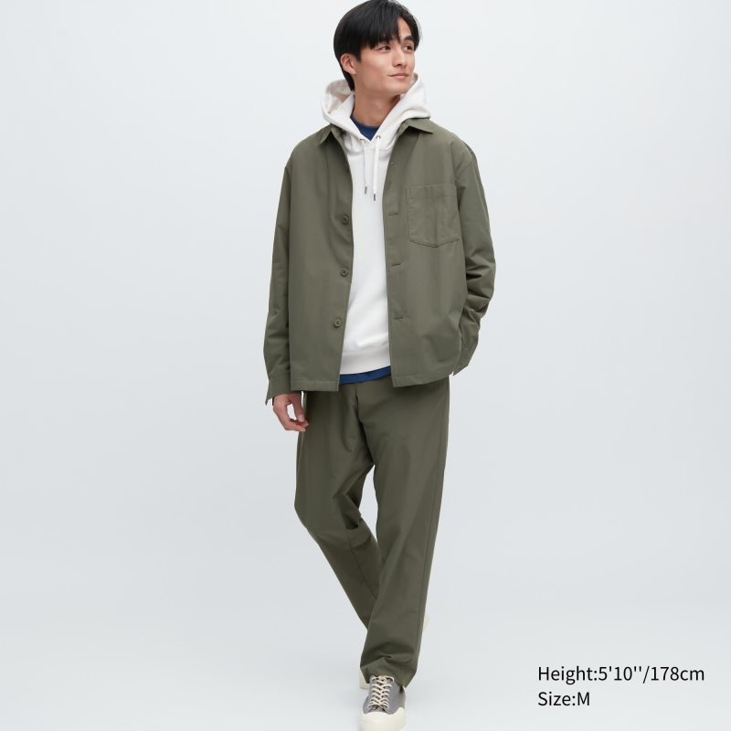 Vestes Uniqlo Airsense Shirt Ultra Light Shirt Homme Vert Olive | 8023161