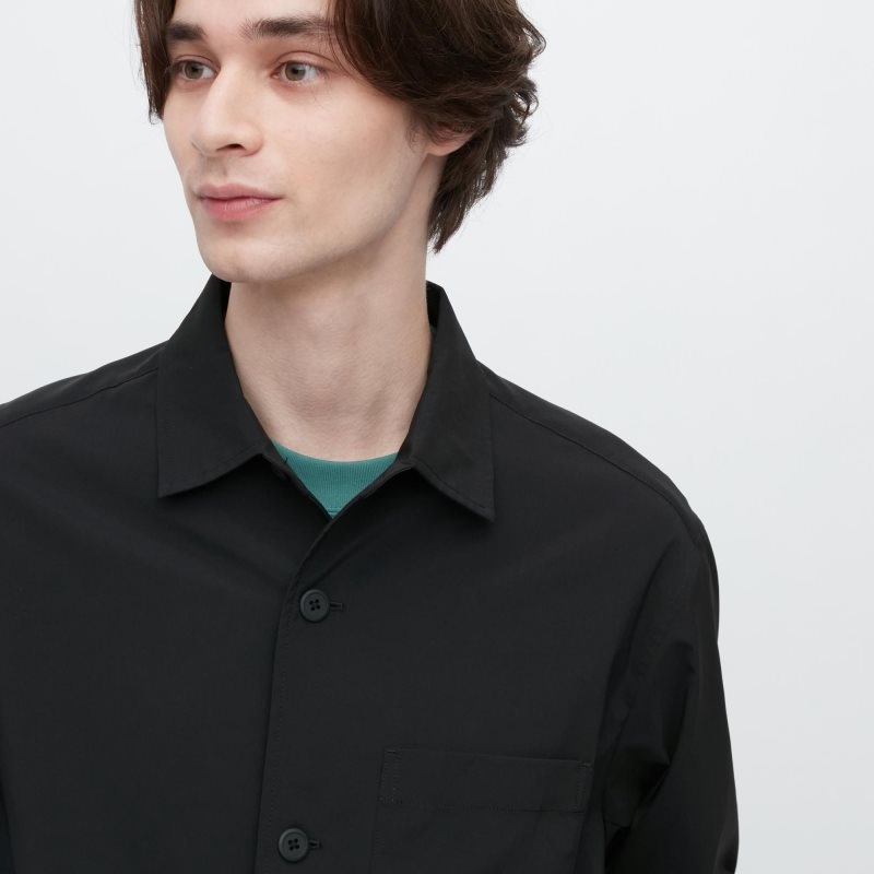 Vestes Uniqlo Airsense Shirt Ultra Light Shirt Homme Noir | 4694414