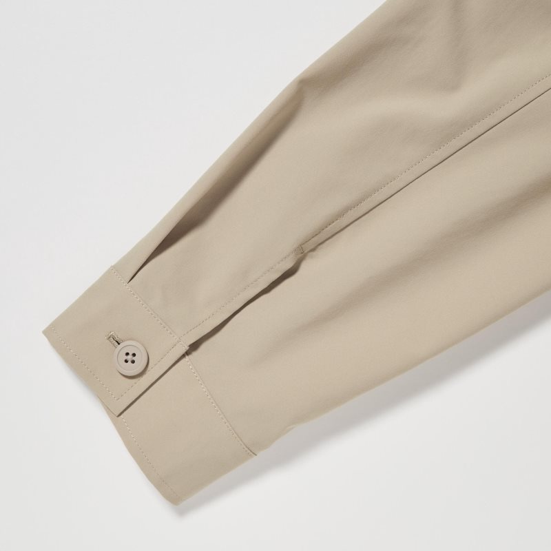 Vestes Uniqlo Airsense Shirt Ultra Light Shirt Homme Beige | 2343673