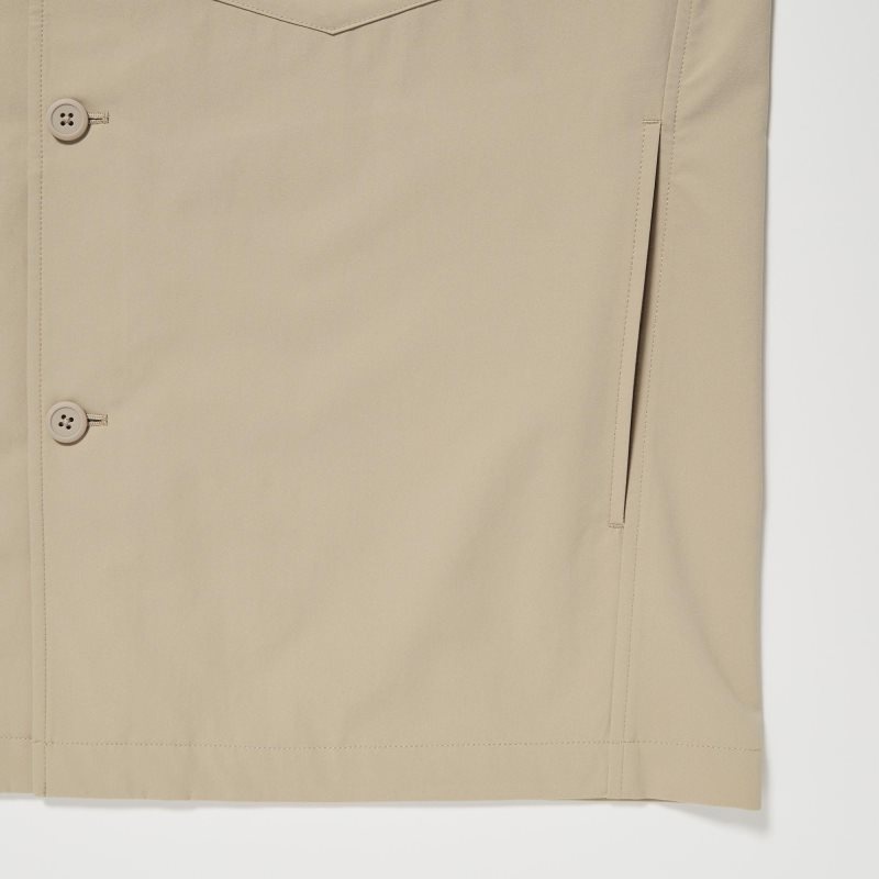 Vestes Uniqlo Airsense Shirt Ultra Light Shirt Homme Beige | 2343673