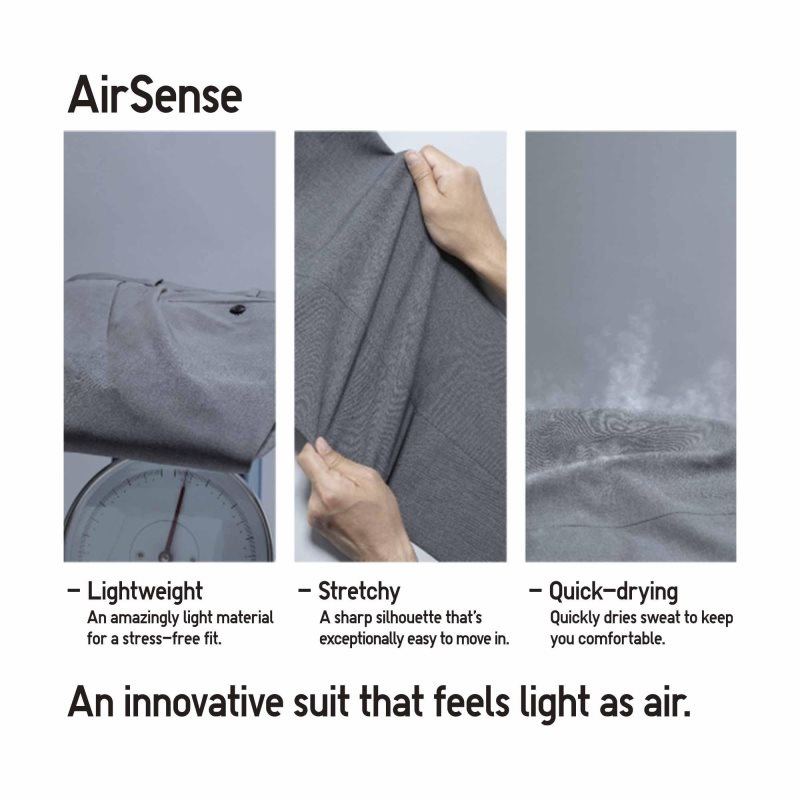 Vestes Uniqlo Airsense Wool Like Ultra Light Homme Noir | 866625