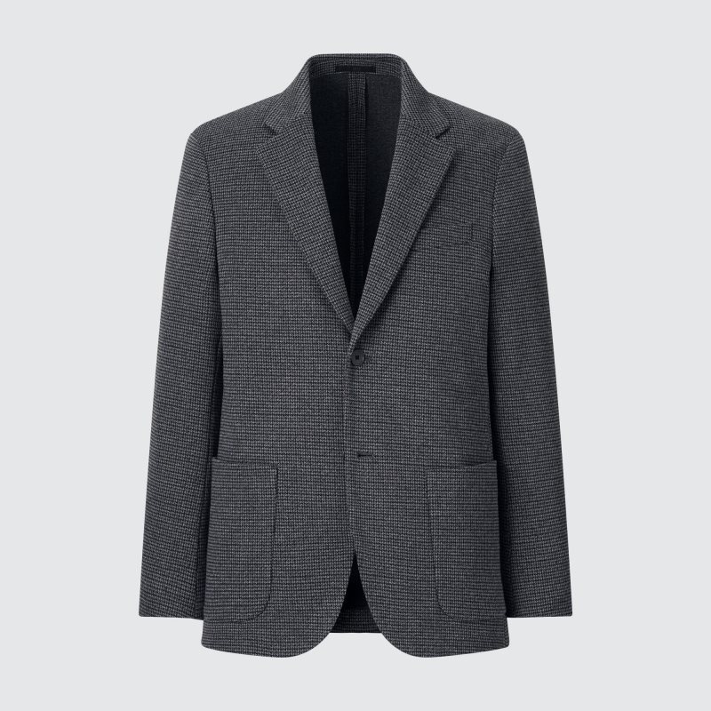 Vestes Uniqlo Comfort Houndstooth Homme Grise | 4003524