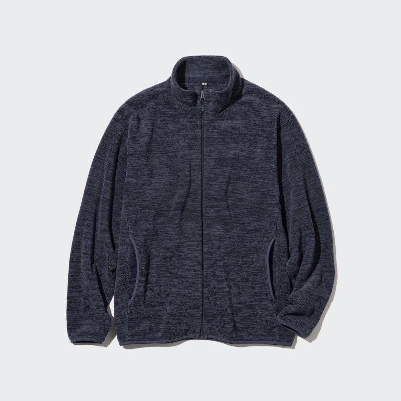 Vestes Uniqlo Fleece Full-zip Long Sleeve Homme Grise | 1939124