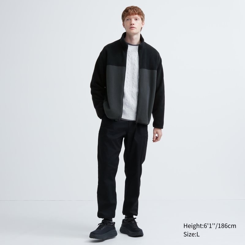 Vestes Uniqlo Fleece Long Sleeve Full-zip Homme Bleu | 9528243