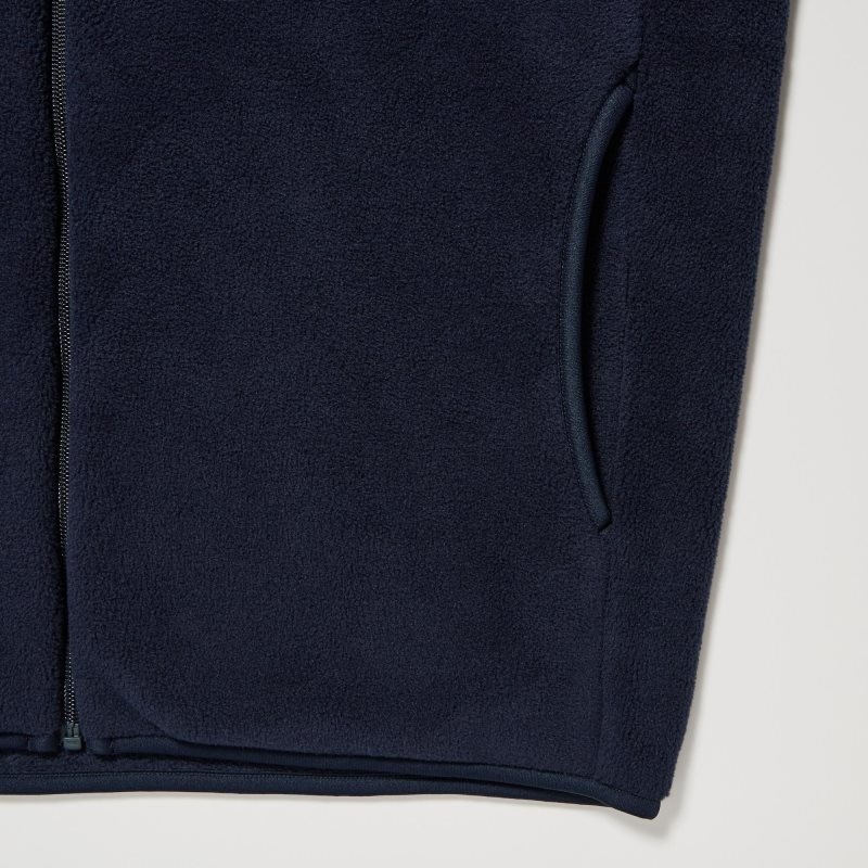 Vestes Uniqlo Fleece Long-sleeve Full-zip Homme Vert Olive | 8067956