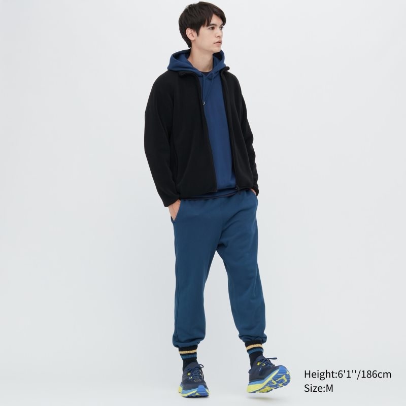 Vestes Uniqlo Fleece Long-sleeve Full-zip Homme Violette | 2066311