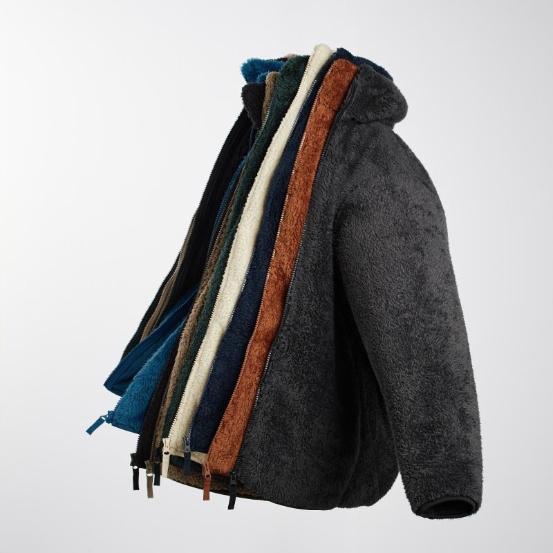 Vestes Uniqlo Fluffy Yarn Fleece Full-Zip Homme Bleu | 6552888