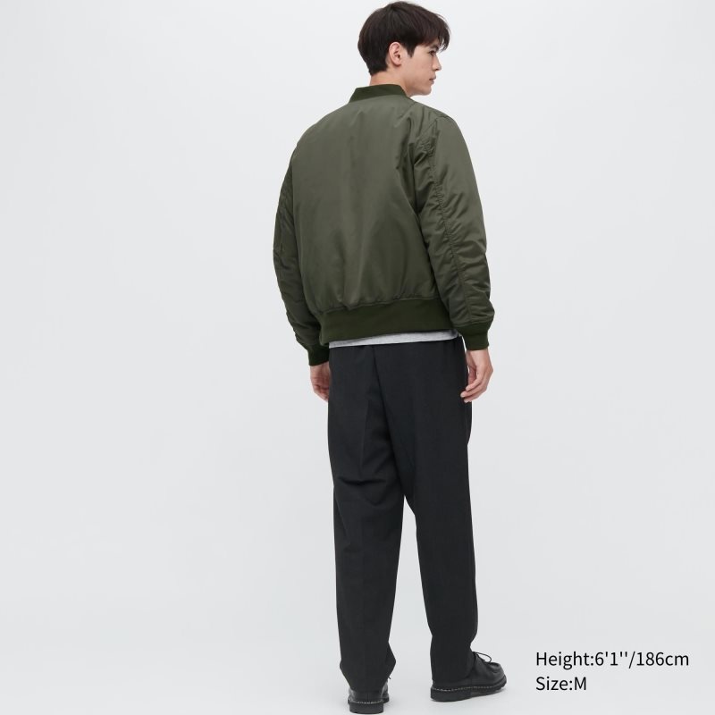 Vestes Uniqlo Ma-1 Homme Vert Olive | 5131456