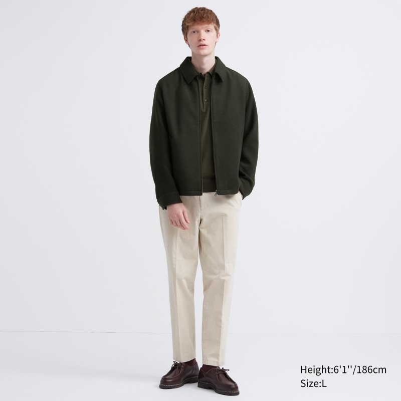 Vestes Uniqlo Single Collar Short Homme Bleu Marine | 4990503