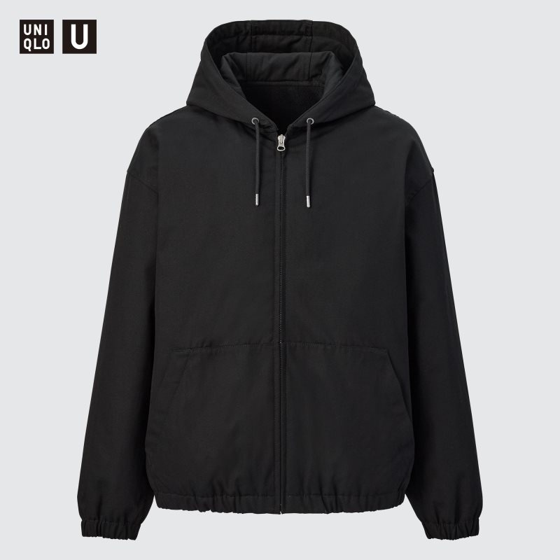 Vestes Uniqlo U Zip-up Homme Noir | 1992156