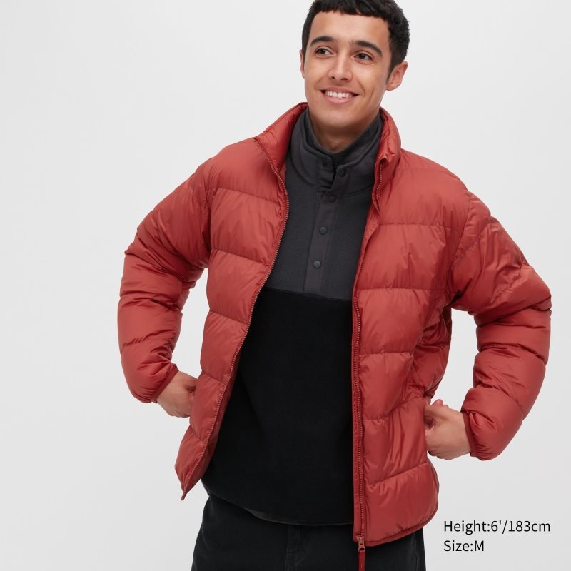 Vestes Uniqlo Ultra Light Down 3d Cut Wide Quilt Homme Orange | 9956854