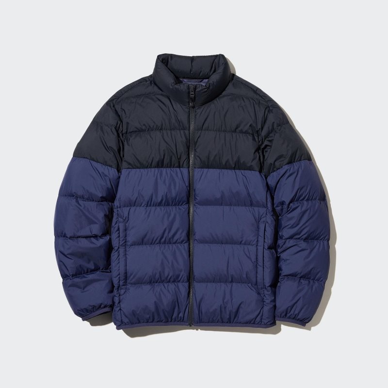 Vestes Uniqlo Ultra Light Down 3d Cut Wide Quilt Color Block Homme Bleu | 2707865