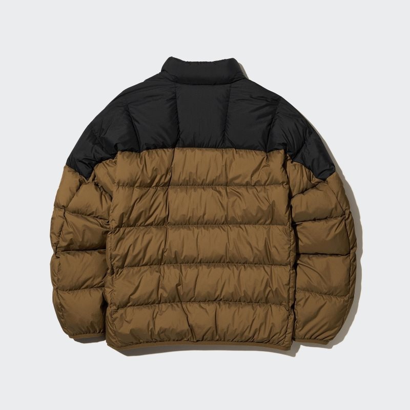 Vestes Uniqlo Ultra Light Down 3d Cut Wide Quilt Color Block Homme Marron | 2155874