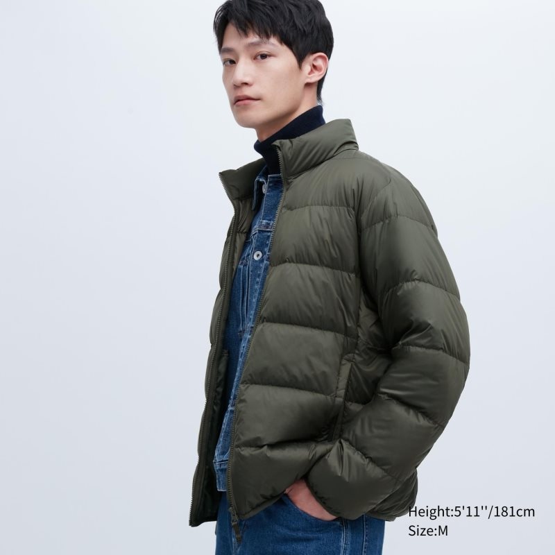 Vestes Uniqlo Ultra Light Down 3d Cut Wide Quilt Homme Vert Olive | 892128