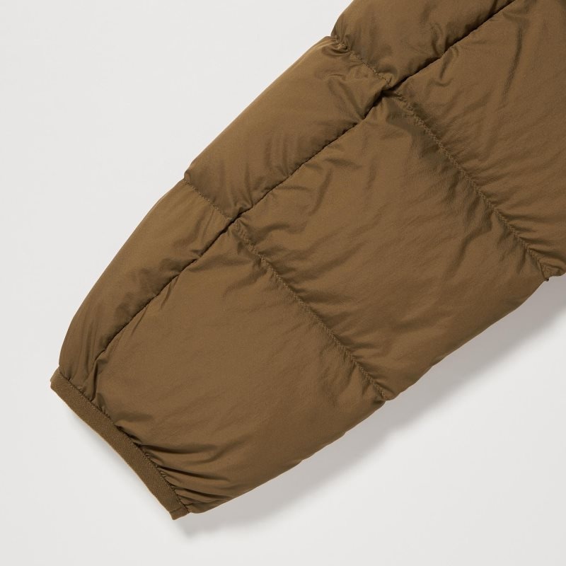 Vestes Uniqlo Ultra Light Down 3d Cut Wide Quilt Color Block Homme Vert Olive | 3983159